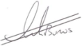 Ian Burns' signature